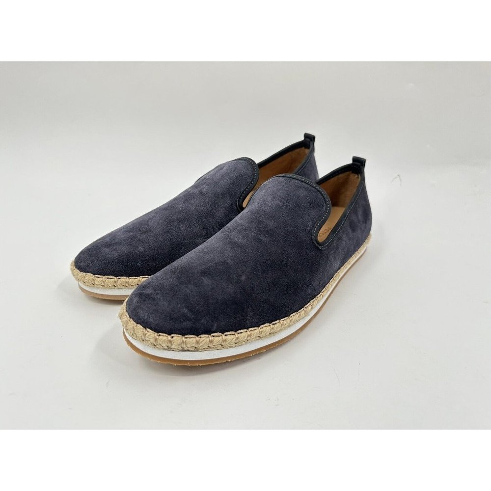 Peter Millar Navy Suede Slip-On Boat Shoes